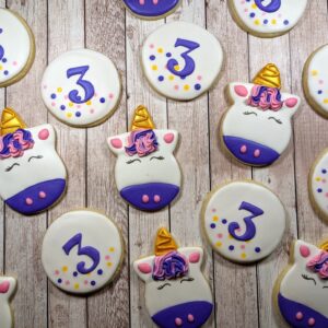 Unicorn Birthday Cookies